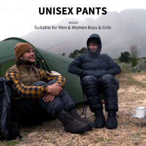 Naturehike DW Down Pants, Men's Women's Pants for Winter, 800FP Warm Windproof Puffy Pants, Hiking Pants for Men & Women