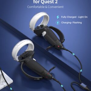 ZYBER Charging Dock, Rechargeable Controller Grips for Meta Quest 2