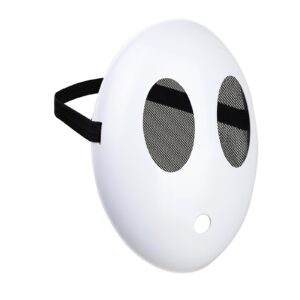 Monisorly White Shy Guy Mask Girl Halloween Mask Full Face Mask Costume Cosplay Prop Accessories (Boy)