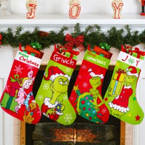 GYGOT 4 Pack Christmas Stocking,18 Inch Large Christmas Stockings Christmas Decorations for Family Holiday Party Decor