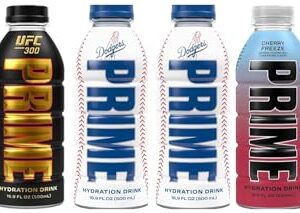 Prime Dodgers Pack of 12 Limited Edition | Sports Drinks | Electrolyte Enhanced for Ultimate Hydration | 250mg BCAAs | B Vitamins | Antioxidants | 2g Of Sugar | 16.9 Fluid Ounce