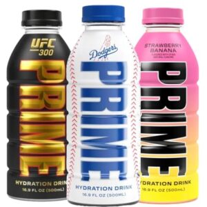 Prime Dodgers Pack of 12 Limited Edition | Sports Drinks | Electrolyte Enhanced for Ultimate Hydration | 250mg BCAAs | B Vitamins | Antioxidants | 2g Of Sugar | 16.9 Fluid Ounce