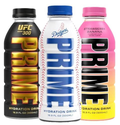 Prime Dodgers Pack of 12 Limited Edition | Sports Drinks | Electrolyte Enhanced for Ultimate Hydration | 250mg BCAAs | B Vitamins | Antioxidants | 2g Of Sugar | 16.9 Fluid Ounce