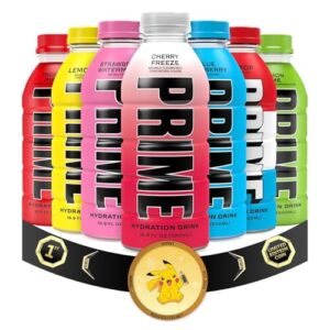 NEW FLAVOR! Prime Hydration Drink Variety Pack - 16.9 fl oz (7 Pack) Packaged by Sivint + 1ST LIMITED EDITION COIN