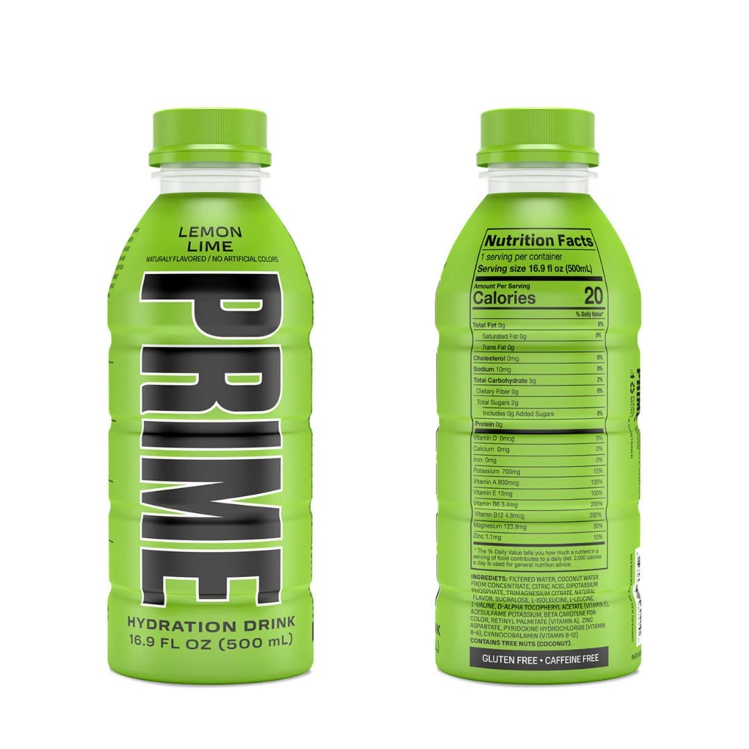 Prime Hydration Sports Drink and Electrolyte Beverage - 2 Pack (Lemon Lime)