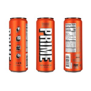 Prime Hydration Drink Energy Cans 6 Flavor Variety Sampler Pack! - 200mg Caffeine, Zero Sugar, 300mg Electrolytes, Vegan - (12 Fl Oz Cans)