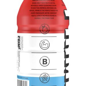 Prime Hydration Drink Sports Beverage "ICE POP," Naturally Flavored, 10% Coconut Water, 250mg BCAAs, B Vitamins, Antioxidants, 834mg Electrolytes, Only 20 Calories per 16.9 Fl Oz Bottle (Pack of 15)