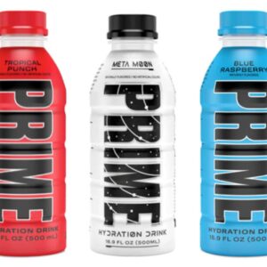 Prime Hydration Drink Variety Pack (16.9oz 6pk) Tropical Punch, Meta Moon, Blue Raspberry - 6 Bottles