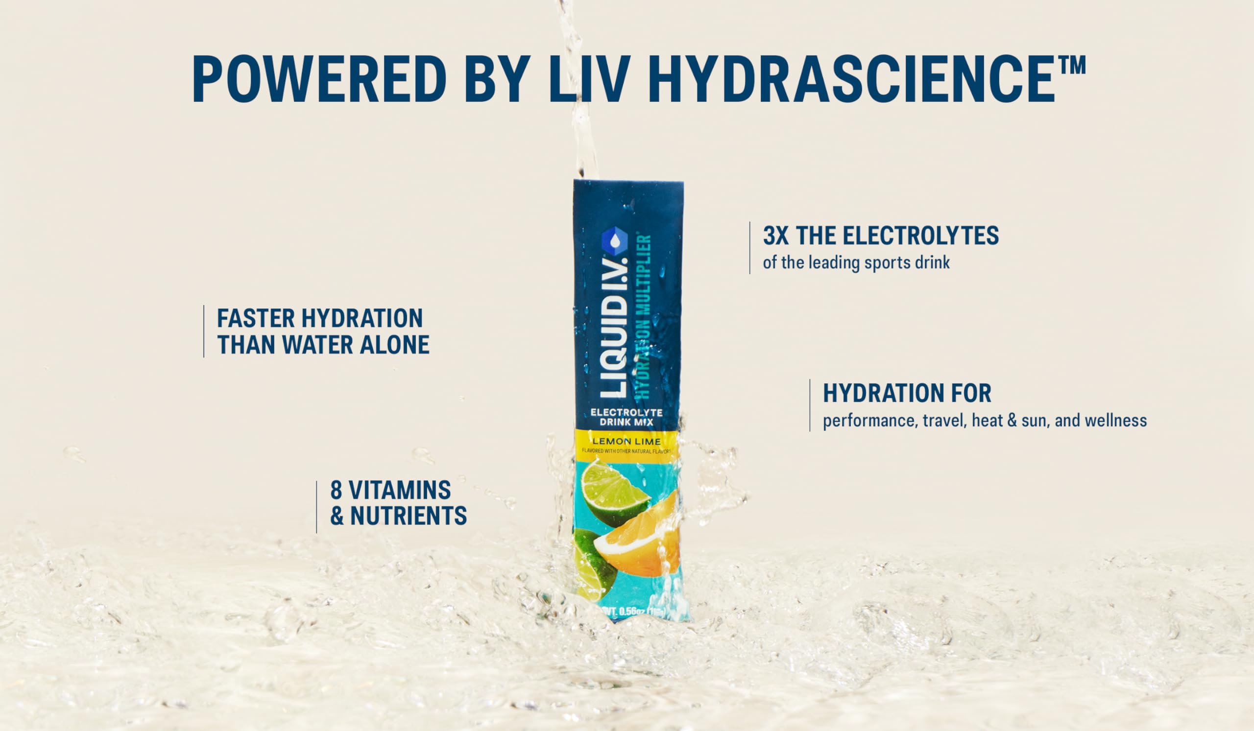 Liquid I.V.® Hydration Multiplier® - Strawberry Lemonade - Hydration Powder Packets | Electrolyte Powder Drink Mix | Convenient Single-Serving Sticks | Non-GMO | 1 Pack (16 Servings)