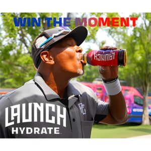 Launch Hydrate Sports Drink, Strawberry Lemon, 16 Fl Oz, Electrolytes, Vitamins and Minerals Packed, Perfect for Athletes, (Pack of 12)