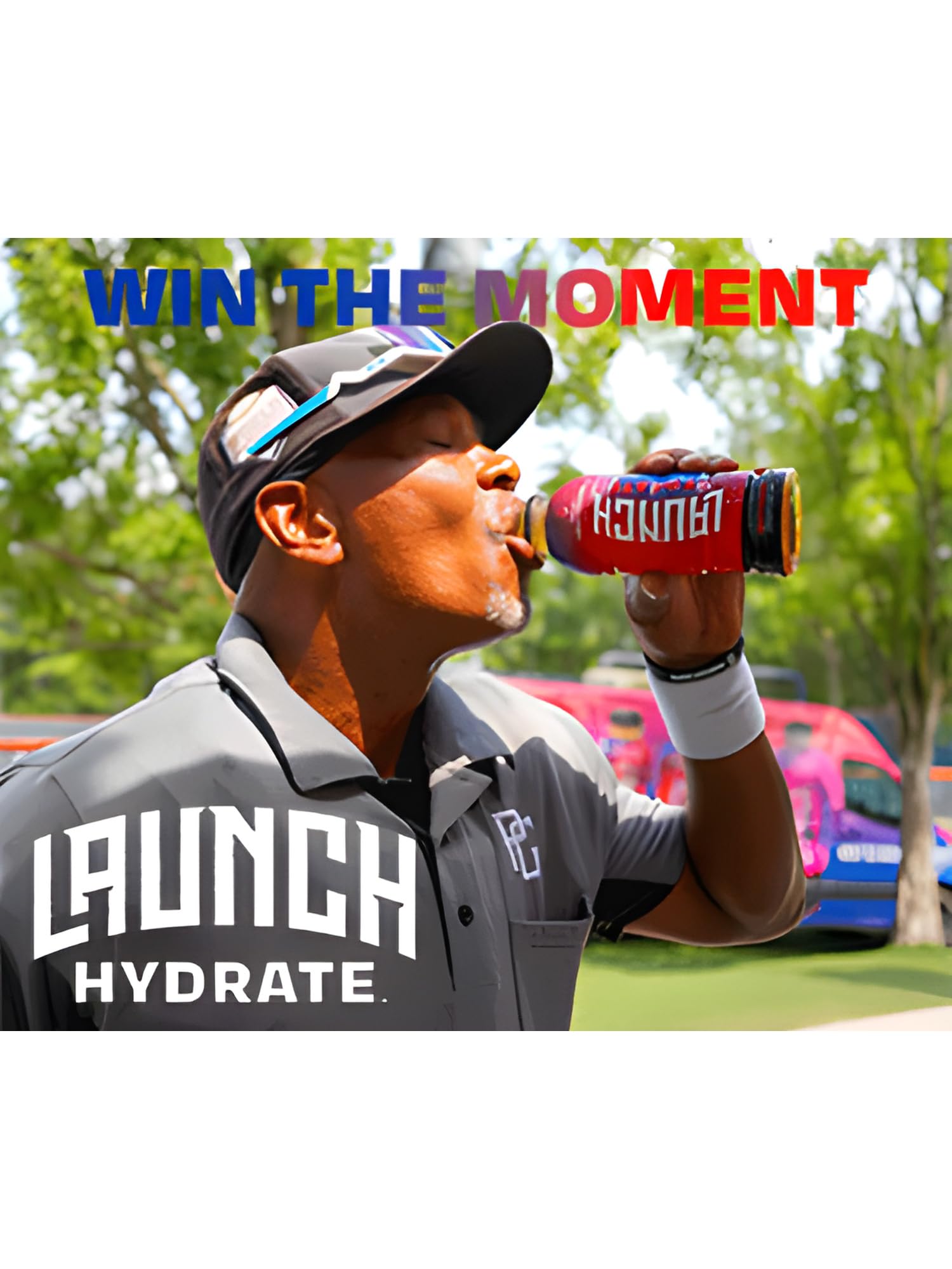 Launch Hydrate Sports Drink, Strawberry Lemon, 16 Fl Oz, Electrolytes, Vitamins and Minerals Packed, Perfect for Athletes, (Pack of 12)