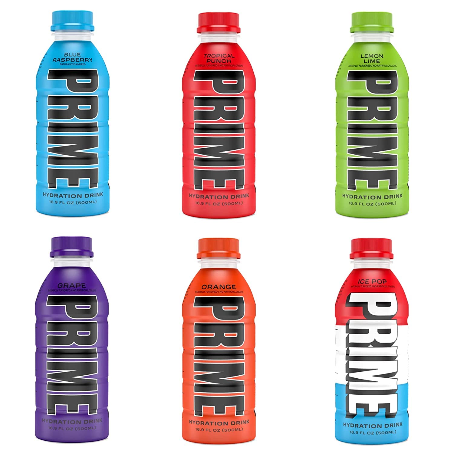 Prime Hydration Sports Drink, Thirst Quenching Best Flavors Variety 12pk (2 of each 6 flavor)