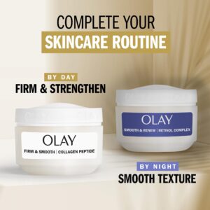 Olay Firm & Smooth Collagen Peptide Face Moisturizer, 2 oz Fragrance Free Firming Face Cream for Hydration and Skin Renewal, Recyclable Eco Jar Packaging