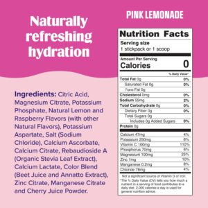 Ultima Replenisher Daily Electrolyte Drink Mix – Pink Lemonade, 30 Serving – Hydration Powder with 6 Key Electrolytes & Trace Minerals – Keto Friendly, Vegan, Non-GMO & Sugar-Free Electrolyte Powder