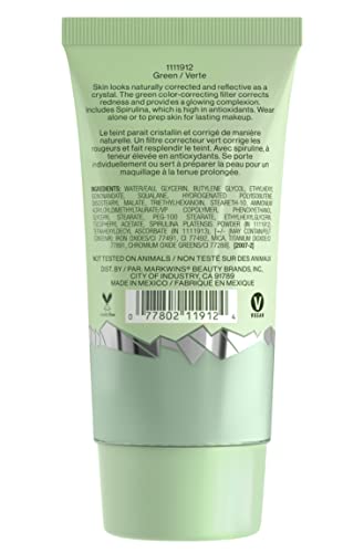 wet n wild Prime Focus Glass Skin Correct Primer Bright Crystal Finish, Green, 0.91 Fl Oz