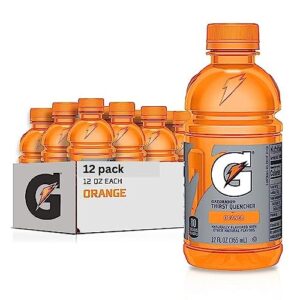 gatorade thirst quencher orange, 12 oz (pack of 12) | prime hydration drink | body armor sports drink