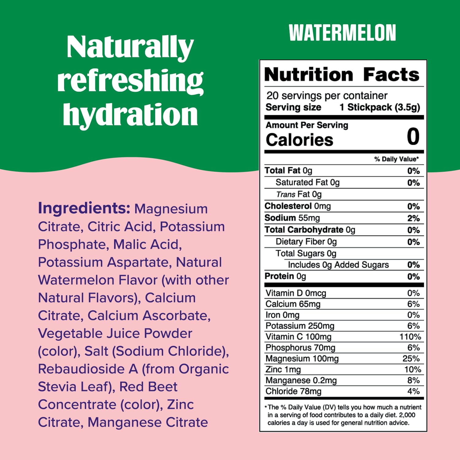 Ultima Replenisher Daily Electrolyte Drink Mix – Watermelon, 20 Stickpacks – Hydration Packets with 6 Electrolytes & Trace Minerals – Keto Friendly, Vegan, Non-GMO & Sugar-Free Electrolyte Powder