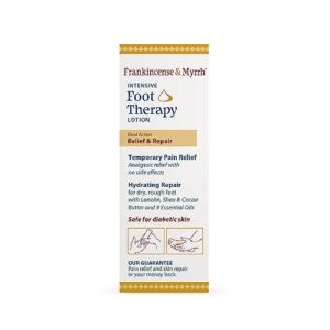 Frankincense & Myrrh Foot Pain Relief Lotion - Intensive Foot Therapy - Dual Action Neuropathy Cream for Legs & Plantar Fasciitis Relief | Hydrating Skin Repair with Essential Oils, 3 Ounce (1-Pack)