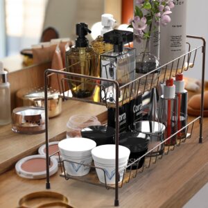 Simple Houseware Countertop Spice Rack 2-Tier Kitchen Spice Organizer Storage Shelves, Bronze