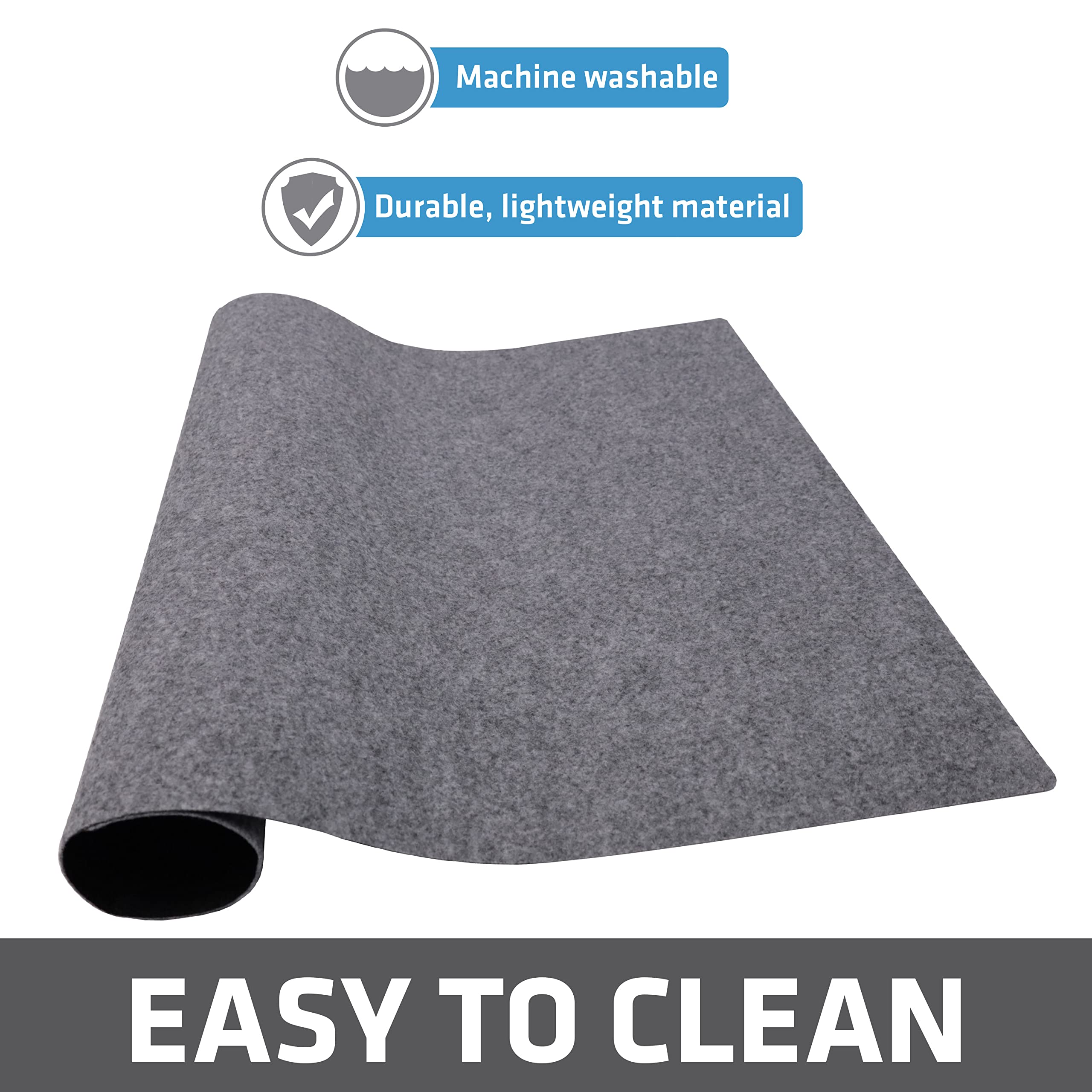 Drymate XL Dish Drying Mat, Oversized (19”x24”), Low-Profile, Super Absorbent, Quick Dry Fabric, Waterproof & Slip-Resistant, for Kitchen Counter, Trimmable, Easy to Clean (USA Made)(Light Grey)