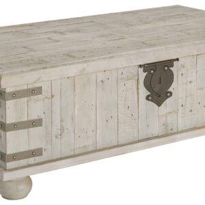 Signature Design by Ashley Carynhurst Lift Top Rustic Farmhouse Cocktail Table, Antique Off White