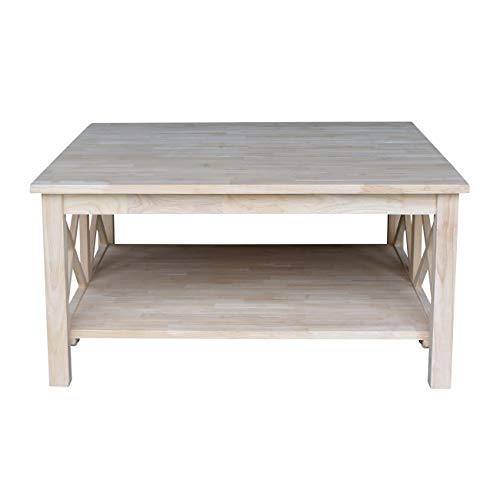 International Concepts Hampton Square Coffee Table, Unfinished