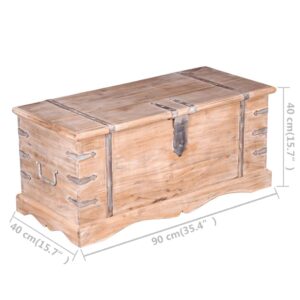 GOLINPEILO Wooden Coffee Table with Two Side Handles, Solid Wood Blanket Storage Chests and Trunks for Bedroom,Hope Treasure Storage Chest Box Home Organizer, 23.6"x23.6"x17.7"