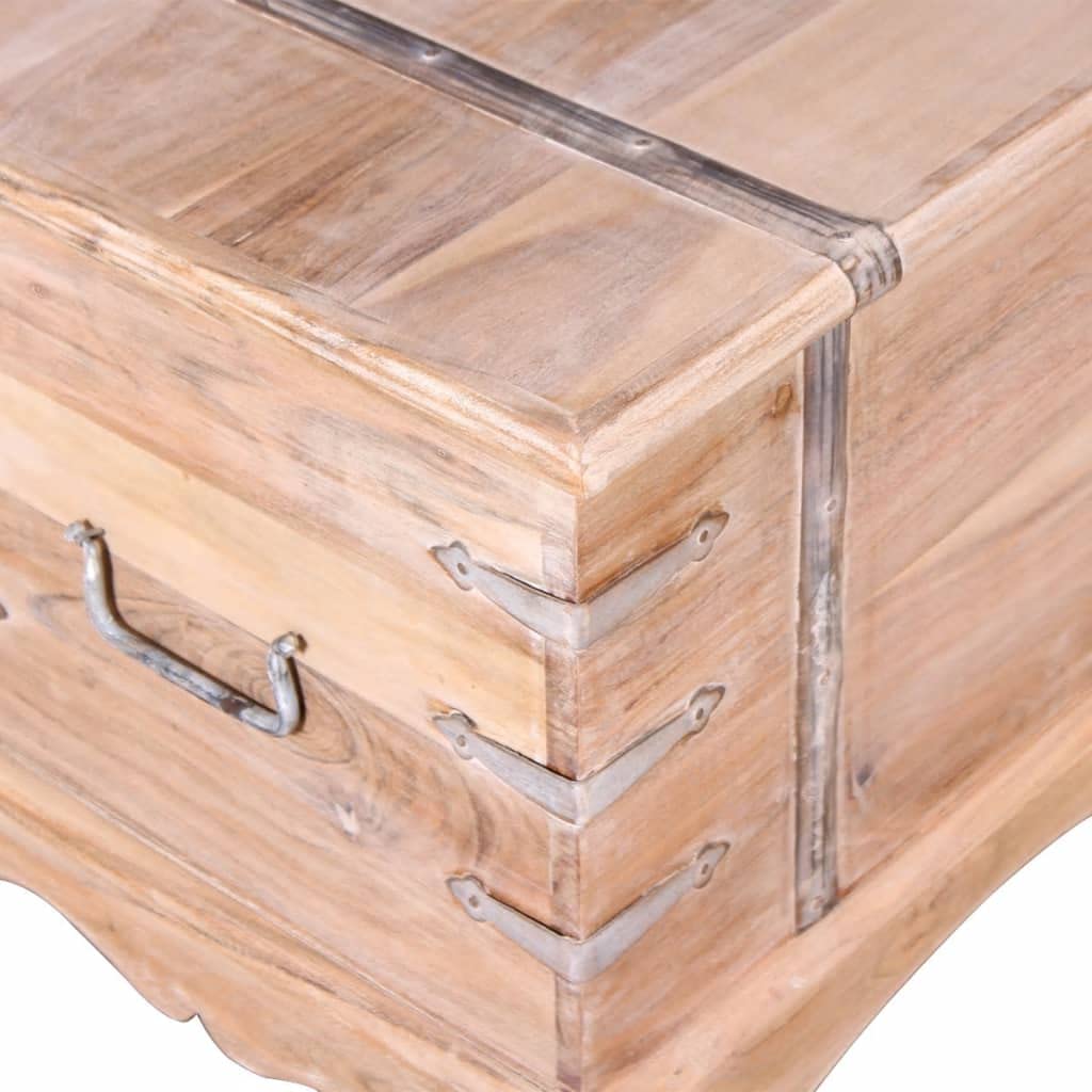 GOLINPEILO Wooden Coffee Table with Two Side Handles, Solid Wood Blanket Storage Chests and Trunks for Bedroom,Hope Treasure Storage Chest Box Home Organizer, 23.6"x23.6"x17.7"