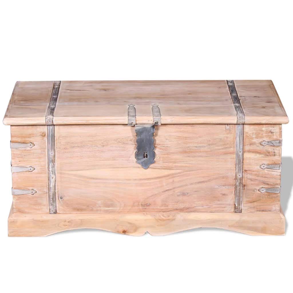 GOLINPEILO Wooden Coffee Table with Two Side Handles, Solid Wood Blanket Storage Chests and Trunks for Bedroom,Hope Treasure Storage Chest Box Home Organizer, 23.6"x23.6"x17.7"