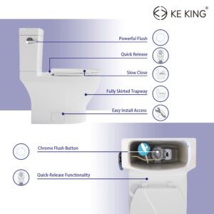 KE KING Lavan® 1000 MaP Score Powerful Flush Comfort Height Floor Mounted Two-Piece Toilet