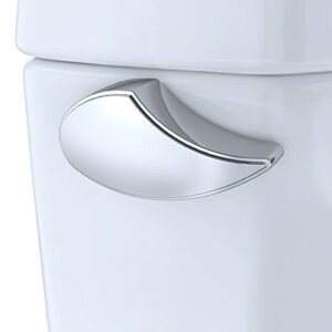 TOTO Drake Two-Piece Round 1.28 GPF Universal Height TORNADO FLUSH Toilet with CEFIONTECT, Cotton White - CST775CEFRG#01