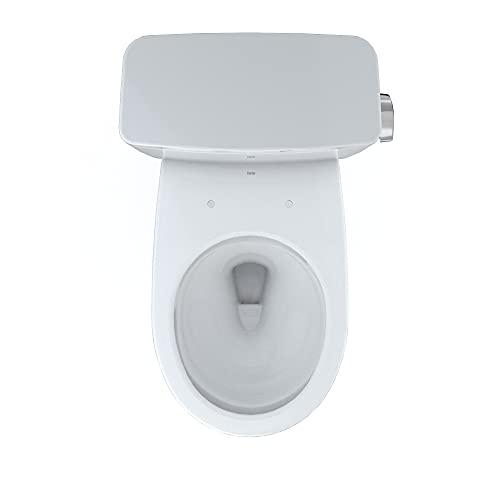 TOTO Drake Two-Piece Round 1.28 GPF Universal Height TORNADO FLUSH Toilet with CEFIONTECT, Cotton White - CST775CEFRG#01