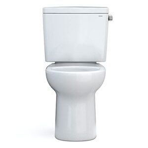 TOTO Drake Two-Piece Round 1.28 GPF Universal Height TORNADO FLUSH Toilet with CEFIONTECT, Cotton White - CST775CEFRG#01