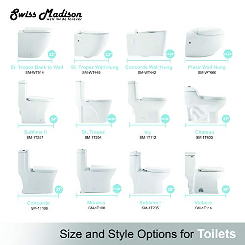 Swiss Madison Well Made Forever SM-1T803BQ Chateau One Piece Elongated Dual Flush Toilet In Bisque 0.8/1.28 gpf