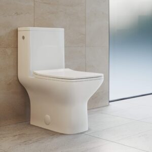 carre one-piece square toilet dual-flush 1.1/1.6 gpf, touchless