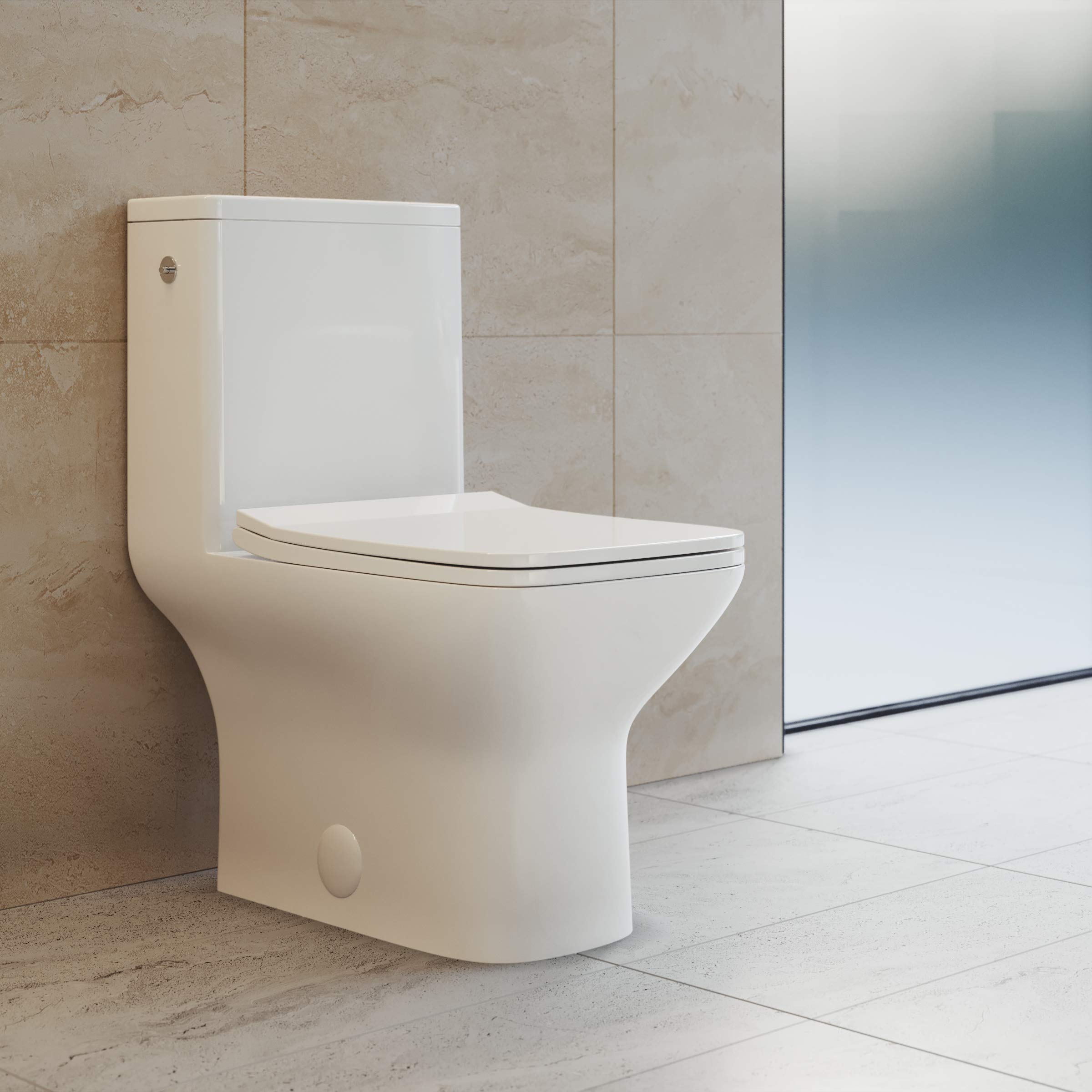 Carre One-Piece Square Toilet Dual-Flush 1.1/1.6 gpf, Touchless