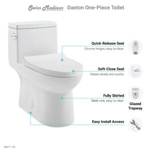 Swiss Madison SM-1T125 Daxton One Piece Elongated Toilet 1.28 GPF