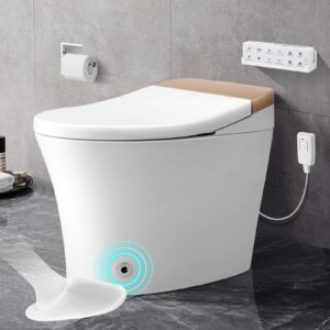 Smart Toilet Bidet Toilet Foot Sensor Flush Heated Seat Multi Function Remote Control Soft Closing Seat Smart Bidet Automatic Flushing