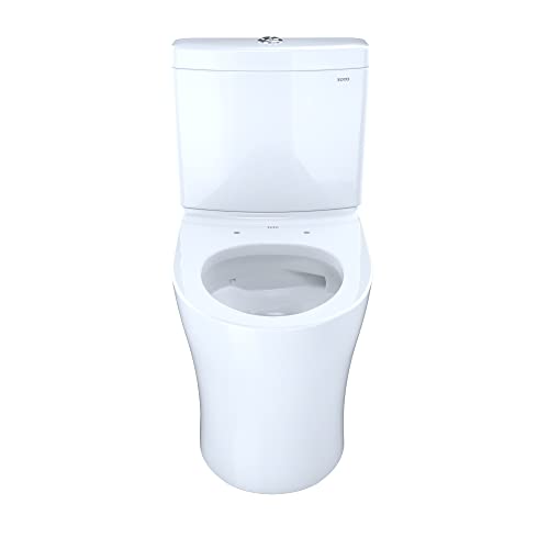 TOTO® Aquia® IV Two-Piece Elongated Dual Flush 1.28 and 0.9 GPF Toilet with CEFIONTECT, Cotton White - CST446CEMFGN#01