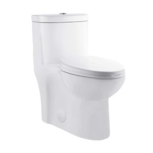 swiss madison well made forever sm-1t205 sublime one piece elongated toilet dual flush 0.8/1.28 gpf, glossy white