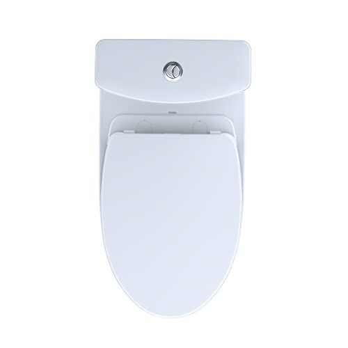 Aquia IV 2-Piece 0.9/1.28 GPF Dual Flush Elongated Standard Height Toilet with in Cotton White, SoftClose Seat Included