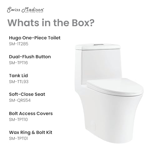 Hugo One Piece Elongated Dual Flush Toilet 1.1/1.6 gpf