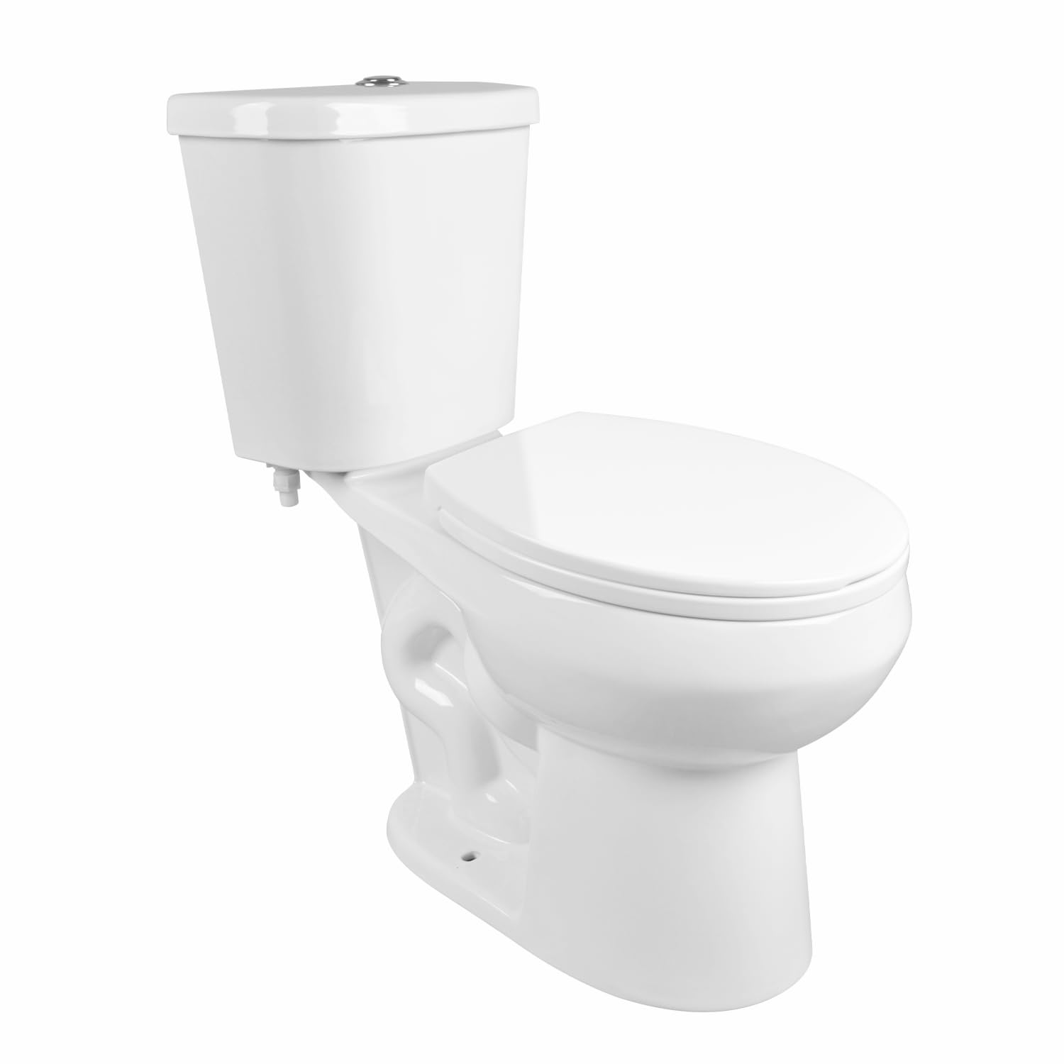 Two-Piece Toilet, DeerValley 17.72" High 12” Rough in Dual Flush 1.1/1.6 GPF and Map 1000g, ADA Chair Height Toilets Bowl With Soft Close Seat for elderly, White DV-2F0079