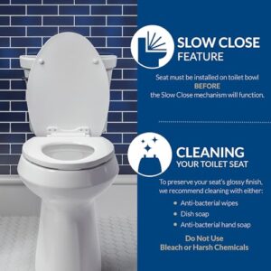 Bemis 7YR85320H20 Assurance with Clean Shield Toilet Support Arms Attachment, Round 3" Raised Seat with Bidet Bundle, White