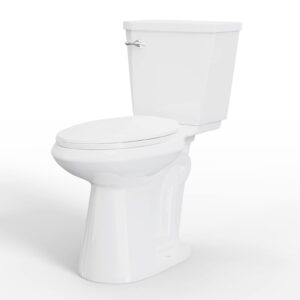 17.1” high toilets elongated tall toilet with s-trap, 12” rough in bathroom toilet & 1.28 gpf single flush water tank perfect for seniors, disabled & tall person