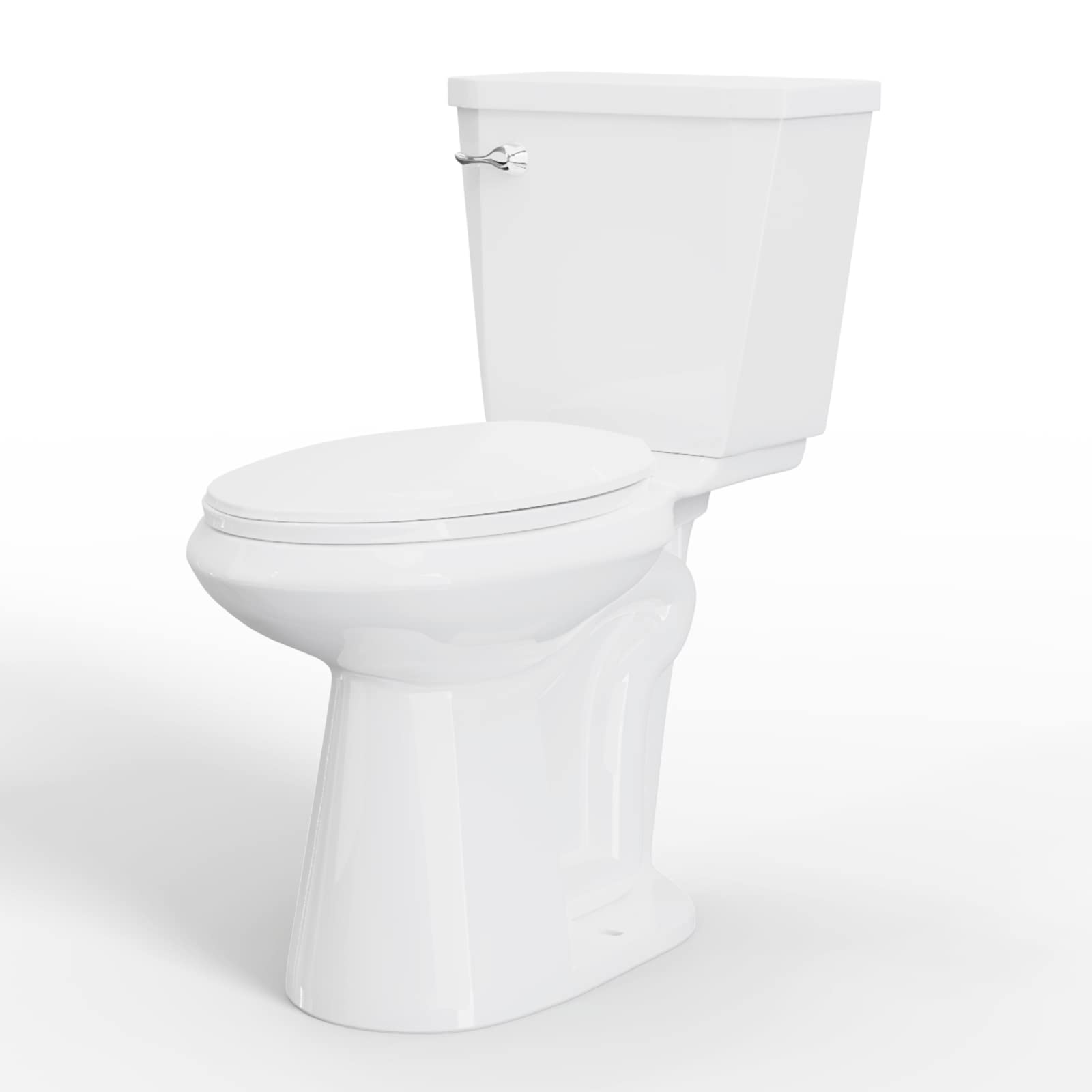 17.1” High Toilets Elongated Tall Toilet with S-trap, 12” Rough in Bathroom Toilet & 1.28 GPF Single Flush Water Tank Perfect For Seniors, Disabled & Tall Person