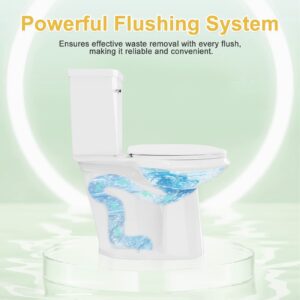 17.5 Inch High Toilet | Extra Tall Toilets With Comfort Height Tall Toilet Seat, 1.28 GPF Side Single Flushing High Toilets For Seniors, Extra High Toilet With 12" Rough-in & Soft-close Toilet Seat