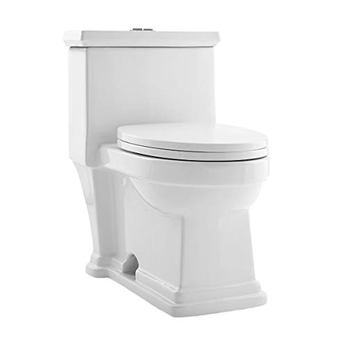 Swiss Madison Well Made Forever SM-1T113 Voltaire One Piece Elongated Toilet Dual Flush 0.8/1.28 GPF, White