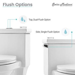 Swiss Madison Well Made Forever SM-1T113 Voltaire One Piece Elongated Toilet Dual Flush 0.8/1.28 GPF, White