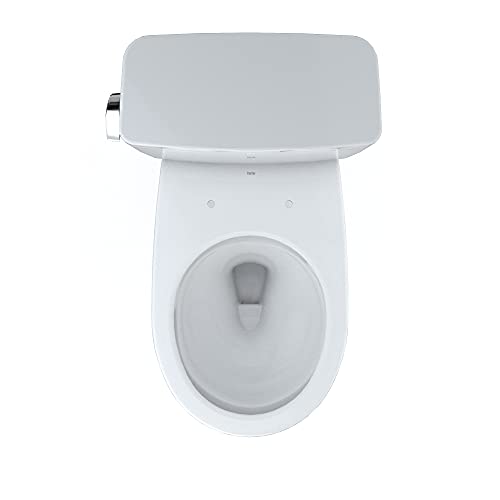 TOTO Drake Two-Piece Round 1.28 GPF Universal Height TORNADO FLUSH Toilet with CEFIONTECT, Cotton White - CST775CEFG#01